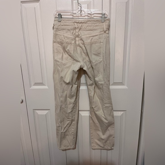 Veronica Beard Blake Classic Straight High Rise Jean Cream Size 25 - Picture 3 of 5